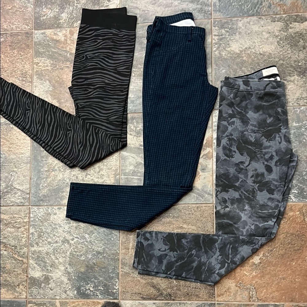 Stylish Patterned Leggings Trio
